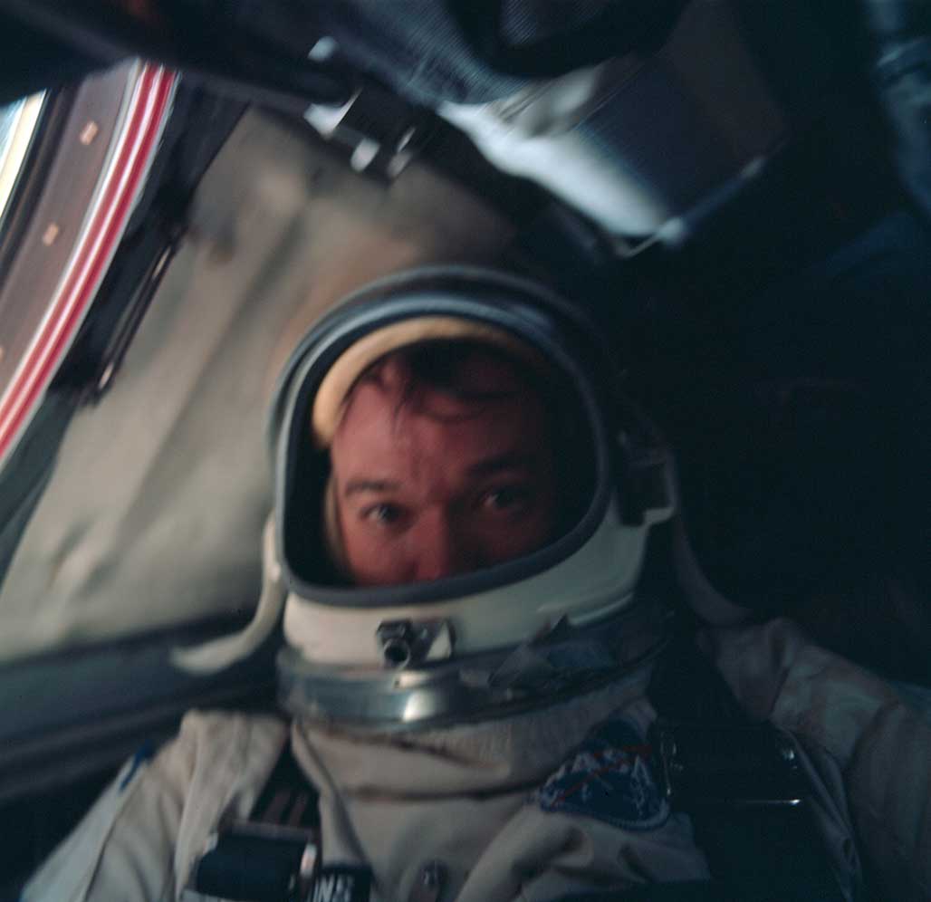 A photograph of an astronaut in space